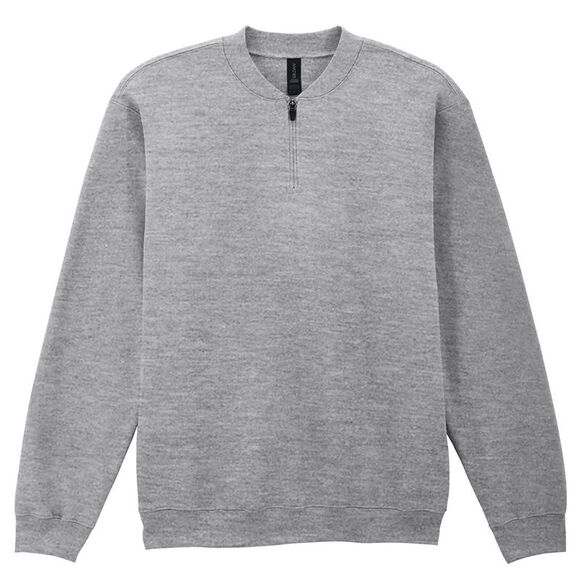 Gildan Unisex Adult Softstyle Midweight Quarter Zip Sweatshirt / Sport Grey